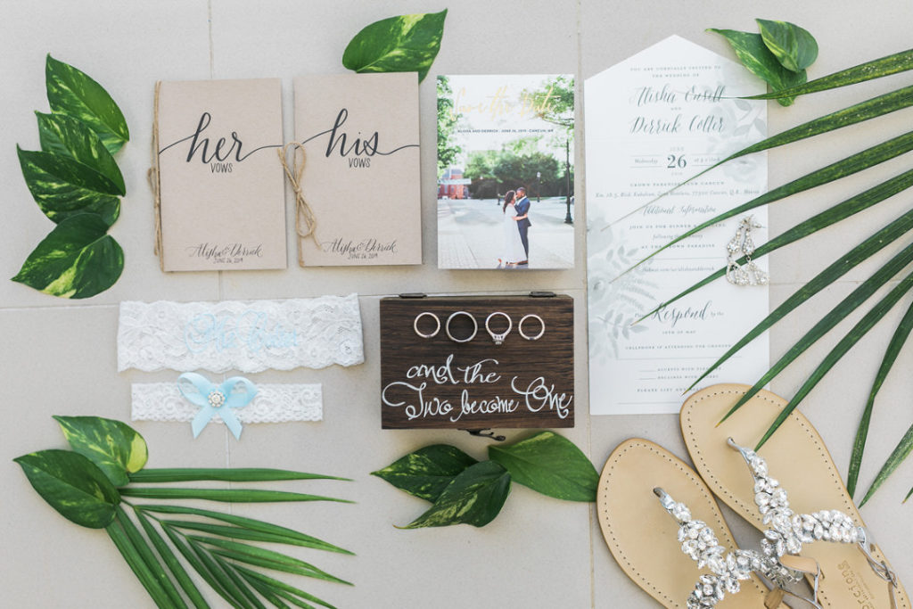 Stationery and wedding details, beach themed