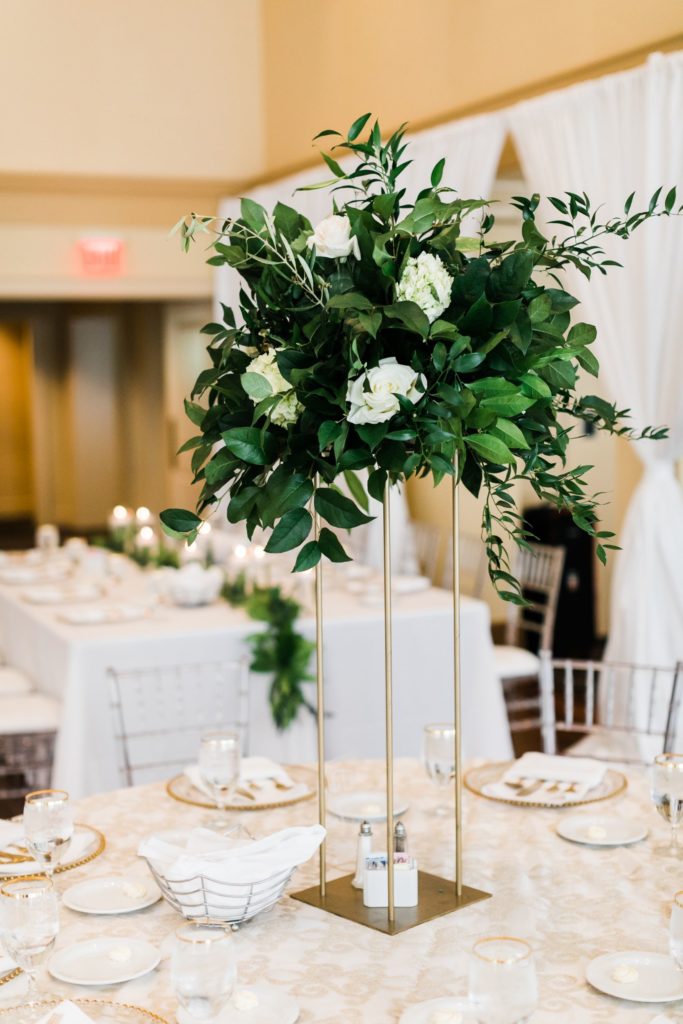 Elegant Country Club wedding reception space at Valley Brook Country Club