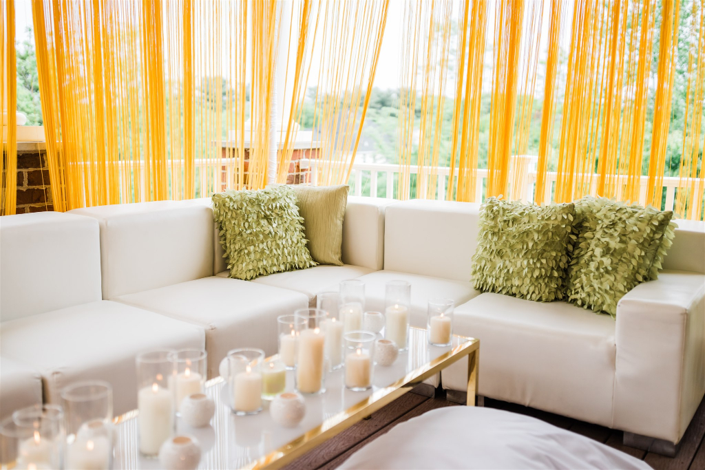 Middle eastern inspired lounge area decorated at Luxe Intimate Home Wedding reception
