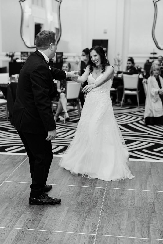Bride and groom share first dance at Hotel Monaco wedding