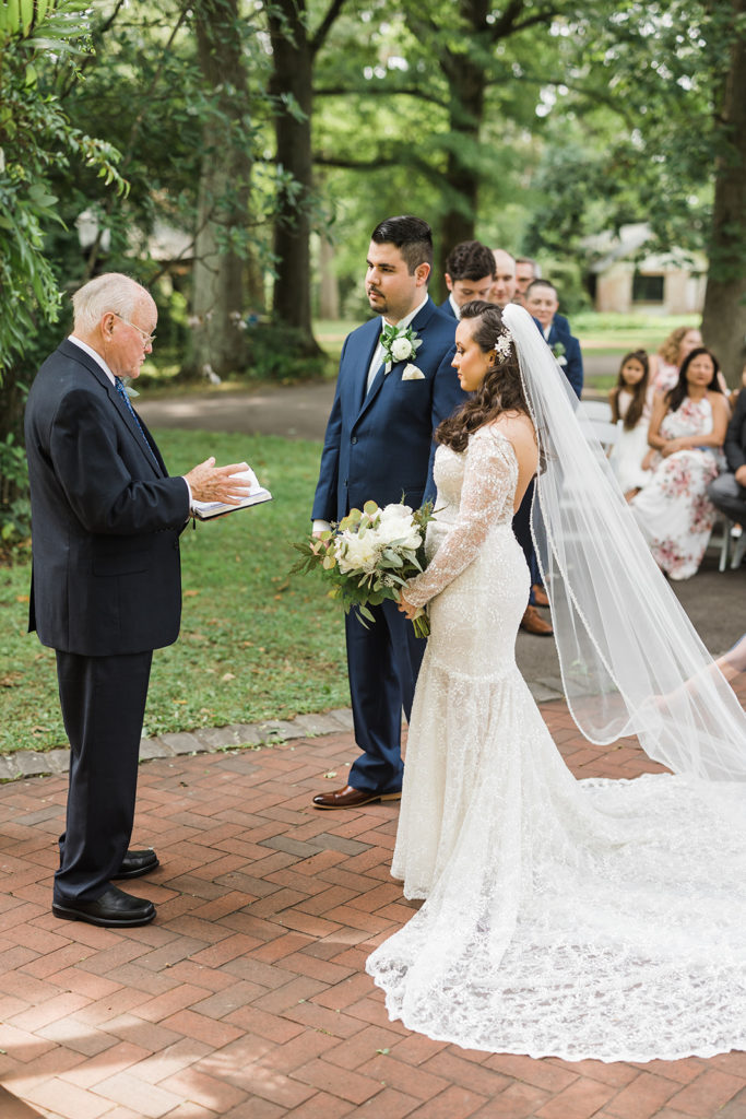 Bride and Groom say their vows at Succop Nature Park Wedding